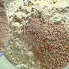 Смешиваем полученную муку с обычной пшеничной, разрыхлителем и солью.