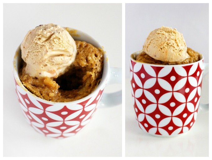 Банановый кекс с крем-брюле в кружке