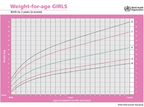 ВООЗ - вага-вік - дівчатка 0-2р ВООЗ - вага-вік - дівчатка 0-2р